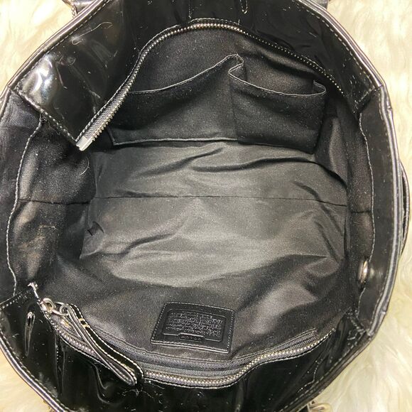 Patent Leather Shiny Coach Tote Bag - Picture 9 of 12